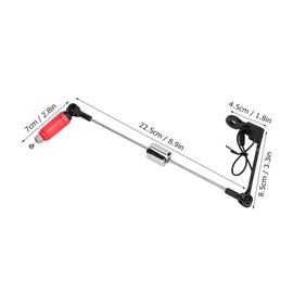 Vbest Life Fishing Bite Alarm Fishing Rod Holder with LED Alarm for Fish Bite Indicators for Fishing Rod Accessories (Red)