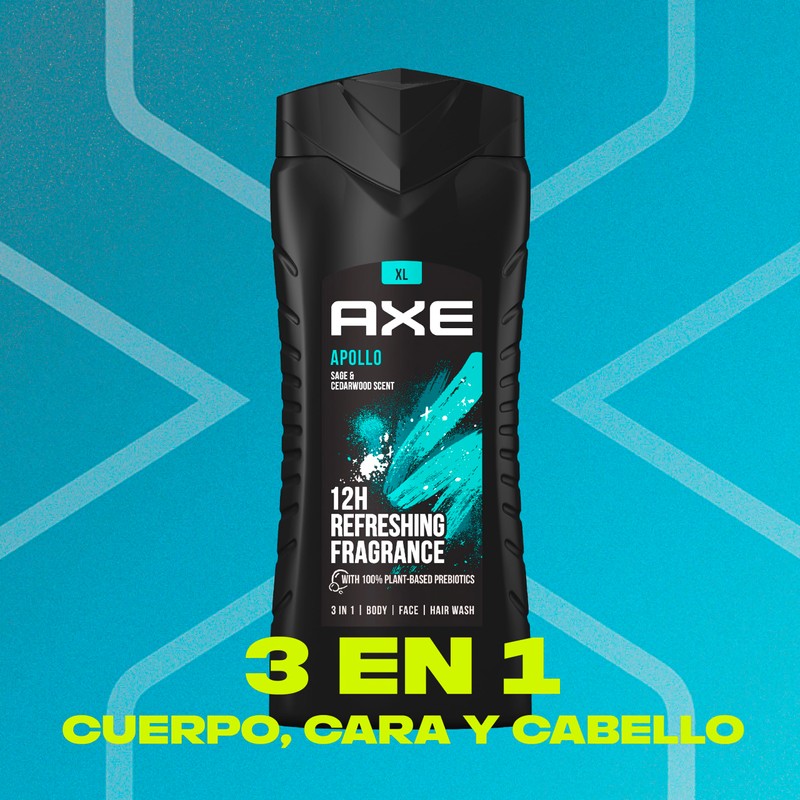 Axe Apollo 100% Plant Origin Shower Gel for Men 400