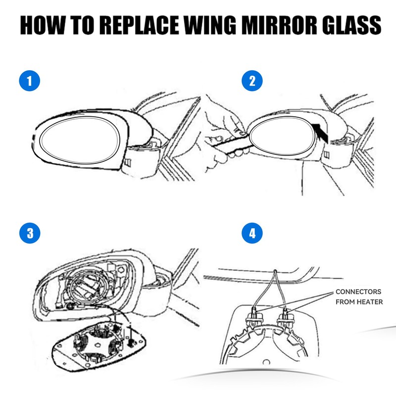 Aritoxy Passenger Heated Mirror Glass Fit for Mini Cooper 2007