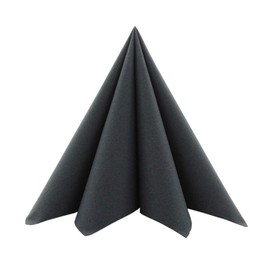 Softpoint Napkins 2-Ply 40 x 40 cm | 1/4 Fold | Soft as Tissue and Stable Like Airlaid | Practical Disposable Napkin with Softpoint Embossing | Pack of 50 | (Black)