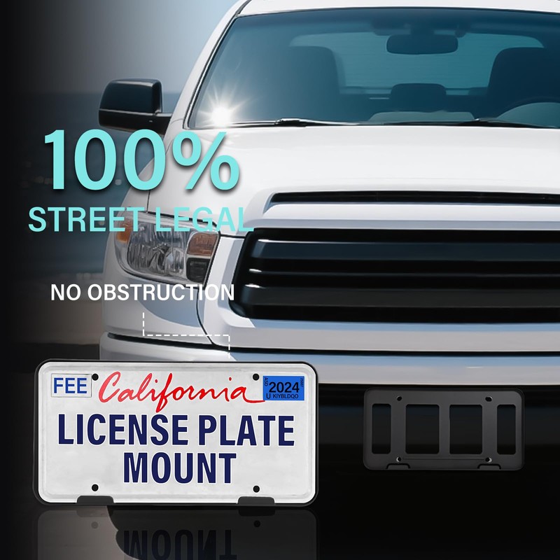 GRUOIZ Quick Install Front License Plate Holder Compatible with Toyota