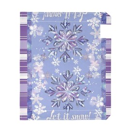 Wusikd Winter Purple Snowflake Mailbox Cover Magnetic Standard Size Let It Snow Mailbox Covers Letter Post Box Cover Wrap Decoration Welcome Home Garden Outdoor 21" Lx 18" W