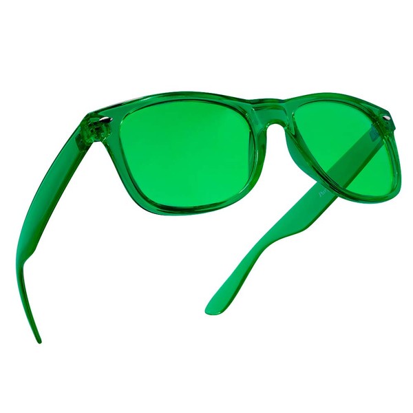 Green Color Therapy Mood Glasses Migraine Glasses Light Therapy Chakra Healing Glasses Chromotherapy Green Colored Lenses