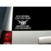Appalachian Decals 6" White Vinyl Gun Control Can't Fix Crazy Decal