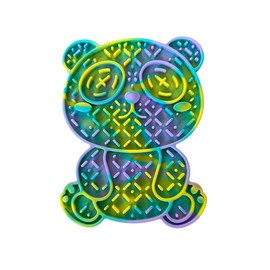 Ancestral Hunter Silicone Panda Enrichment Lick Mat for Dogs & Cats with Suction Cups- Dog Slow Feeder Mat- Non Slip Slow Feeder Lick Mat- Calming Mat for Bath, Grooming, Nail Trim - (Multi-Colored)