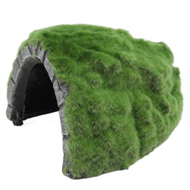 Aeun Reptile Hideout Cave, Safe Tortoise Hideout Rock Resin Basting Terrace Reduces Stress for Pet Terrarium for Turtles