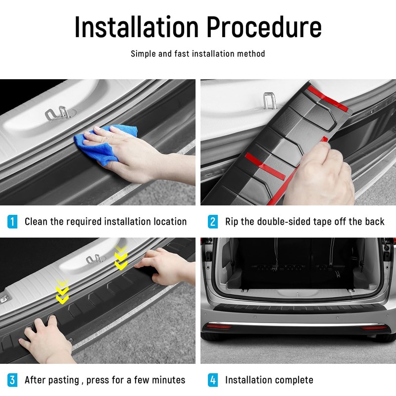YOJOJOCO Rear Bumper Protector Compatible with Chrysler Pacifica 2017-2025 Accessories