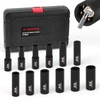 KBOISHA 3/8 Inch Drive Deep Magnetic Socket Set,12-Piece Metric 8mm-19mm