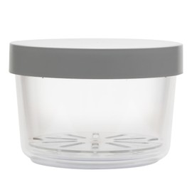 Miyoshi Seisakusho GEL-COOL 0101-0175 Lunch Box with Integrated Ice Pack, Round, Gray