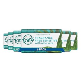 Tom's of Maine Natural Beauty Bar Soap with Aloe Vera, Floral, 5 Ounce, 6 count