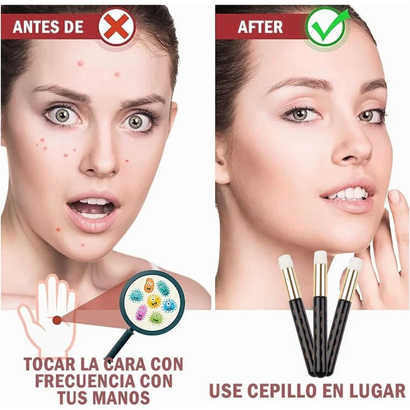 Cepillo Limpiador de Pestañas, Cepillos de champú para Pestañas Faciales,