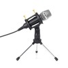 Kondensatormikrofon-Kit Mikrofon-Set mit verstellbarem Mikrofon-Aufhängungs-Scherenarm, Metallstoßhalterung und doppellagigem Pop-Filter für