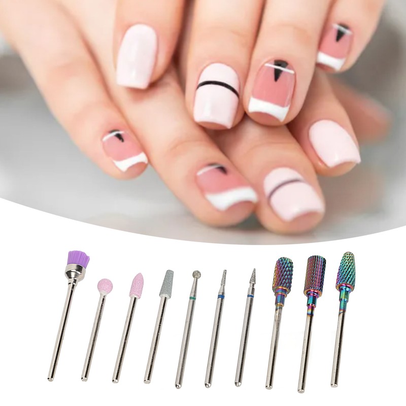 Nail Drill Bits Set Tungsten Steel Nail Art Grinding Head