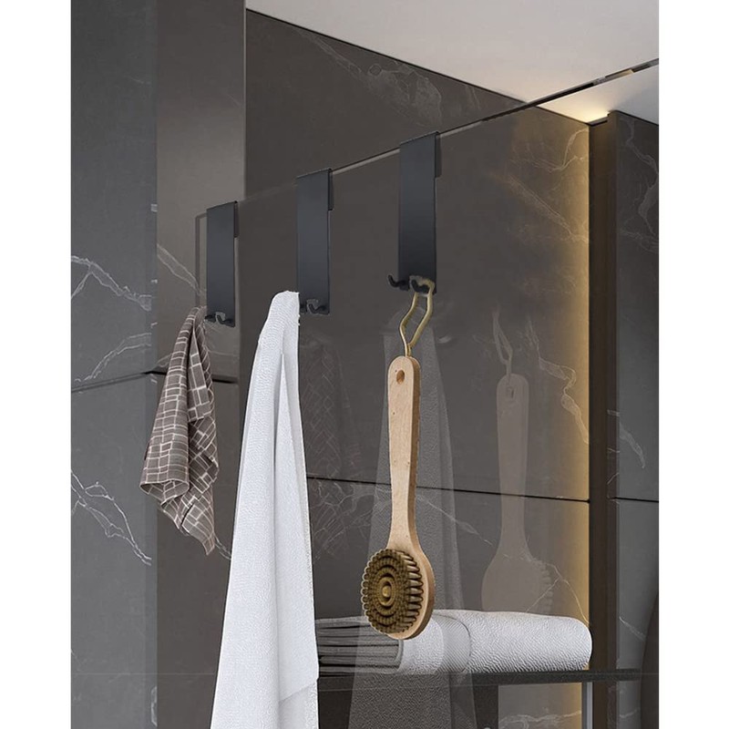 TWSTYFAL Pack of 2 Hooks for Shower Screen, Shower Hooks