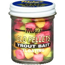 Atlas Mike's Assorted Color Floating Glo Pellets Fishing Bait, Red/Orange/Yellow