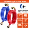 6 FT Washing Machine Hoses with 90 Degree Elbows Universial