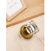 SORWDUERM 2 Pack Antique Brass Door Knobs - Crystal &