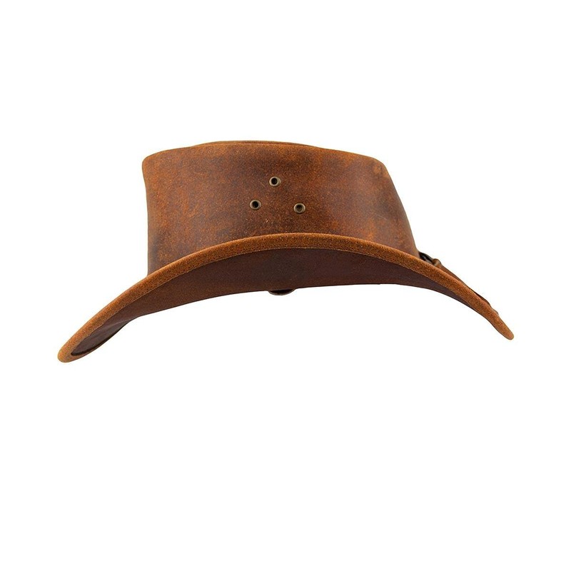 Black Jungle Aramac Leather Cowboy Hat Australia Hat, ochre