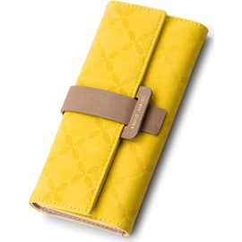 PAULO SERINI® Women's Purse, 100% Vegan Leather, Large Purse for Women, with 9 Card Slots, Royal Yellow, Yellow