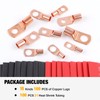 YUZES 200PCS Copper Wire Lugs AWG12 10 8 6 4