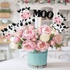 12 PCS Cow Centerpiece Sticks Double Sided Farm Animals Moo