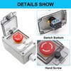 TWTADE e-Stop Push Button Switch with Box Outdoor IP67 Waterproof