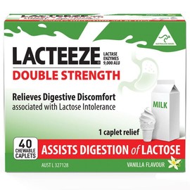Lacteeze Double Strength 40 Chewable Caplets