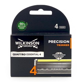 Wilkinson Sword Quattro Titanium Precision Razor Blades -Pack of 4