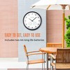MARATHON Jumbo 20” Indoor/Outdoor Analog Clock with Temperature & Humidity,