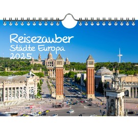 City Magic Europe DIN A5 Wall Calendar for 2025 Europe City Cities Country Holiday Beach Sea Travel Seelenzauber