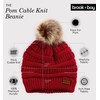 Brook + Bay Pom Pom Beanie Winter Hat for Women