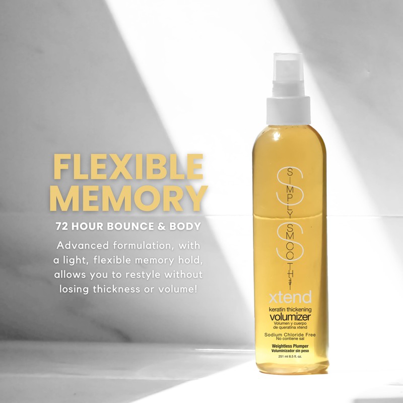 SIMPLY SMOOTH Xtend Keratin Replenishing Volumizer | Thickening Spray For