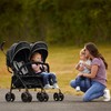 Dream On Me Volgo Twin Umbrella Stroller in Black, Lightweight