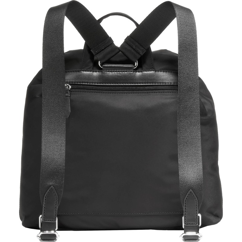 Cole Haan Nylon Flap Backpack, Black Solid