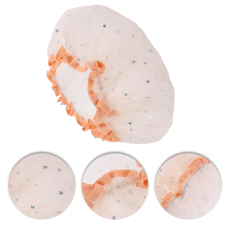 VOCOSTE Shower Cap, Hair Cap, Double Layer, Waterproof, Reusable, Bath,