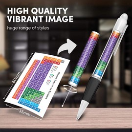 Beautiful and comfortable White Ballpoint Pen(Black Ink) - Periodic Table Science Elements Uni #8168