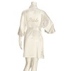 Lillian Rose BW100 I LB Ivory Satin Bride Robe, Small/Medium/Large/X-Large