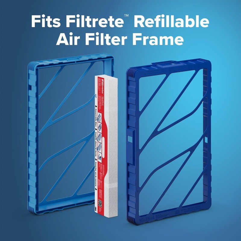 Filtrete 16x25x4 Refillable Air Filter replacement, MPR 1000, MERV 11,
