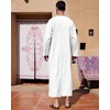 YAOHUOLE Men's Kaftan V-Neck Long Sleeve Kaftan Men's Long Button