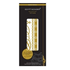 EGYPT WONDER GOLD FEVER 23.75 CARAT GOLD TEMPORARY TATTOO 50 DIFFERENT MOTIF DESIGNS GLAMOUR