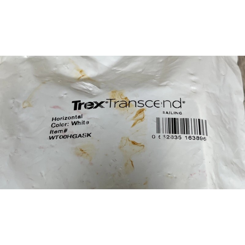 Trex Transcend Horizontal Railing Gasket WTOOHGASK White 6 Pack