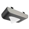 JFOLKS (Easy to Reach While Driving) Car Tissue Cover, Tissue Holder, Hanging, Compact, Storage, PU Leather, Simple, Stylish, Black x Beige)