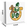 Rustic St Patrick's Day Office Desk Decor - Cute Follow