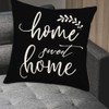Asminifor Home Sweet Home Quotes Words Throw Pillow Covers Cotton