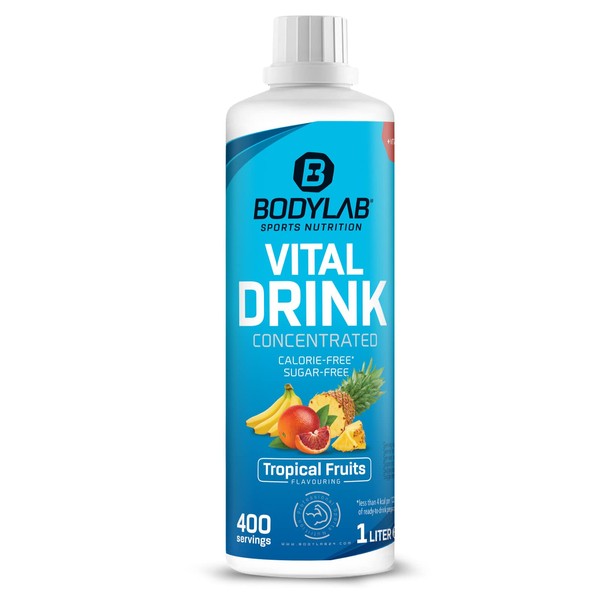 Bodylab24 Bodylab24 Vital Drink Concentrated Tropical 1000ml, Getr?nkekonzentrat zuckerfrei, Zero
