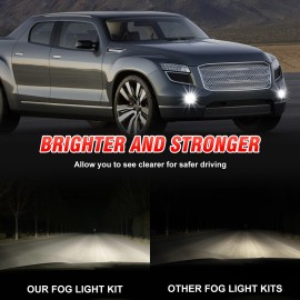 SHENKENUO Bumper Fog lights For 2007-2014 Ford Mustang Fits Shelby GT/GT500/GT500KR Models