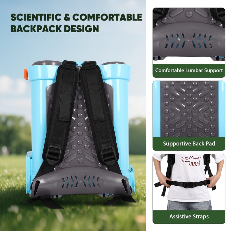 4.2 Gallon Battery Powered Backpack Sprayer, 21V Powerful Electric Sprayers