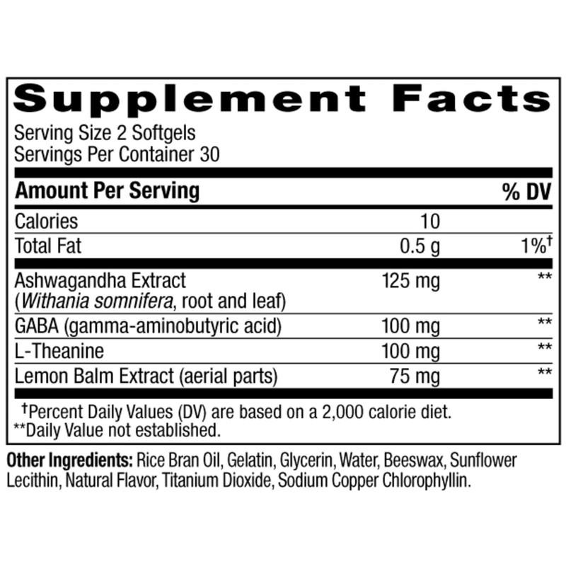 OLLY Ultra Strength Goodbye Stress Softgels, GABA, Ashwagandha, L-Theanine and