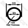 Best Acrylics 5/8" OD 1/2" ID DIAMETER THIN WALL CLEAR