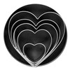 Fox Run 3680 Heart Shaped Cookie Cutters, Stainless Steel, 5-Piece